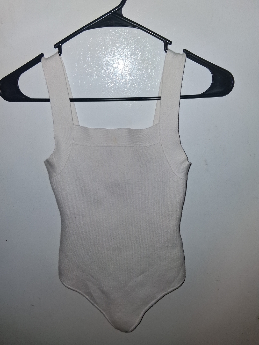 Abercrombie & Fitch Cream Ribbed Bodysuit